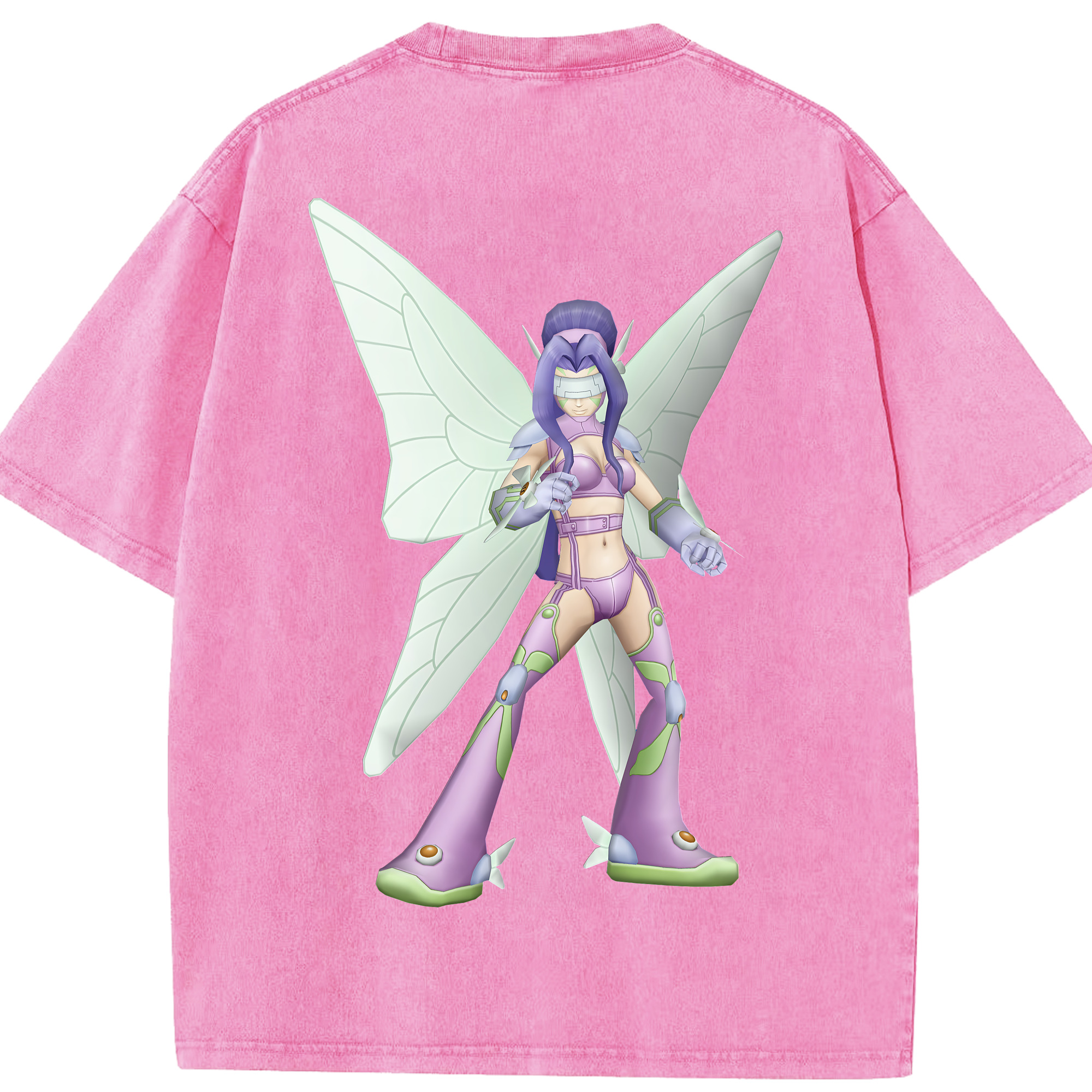 （画像用） Digimon デジタルモンスター/デジモン 綿100% ヴィンテージ風 半袖Tシャツ（背面プリント）
